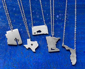 United States Map Necklaces