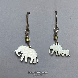 Close 2 UR Heart Elephant Earrings