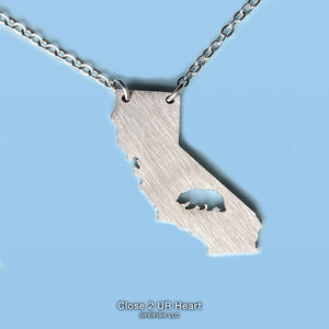 California State Map Necklace by Close 2 UR Heart