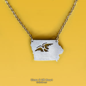Iowa State Map Necklace