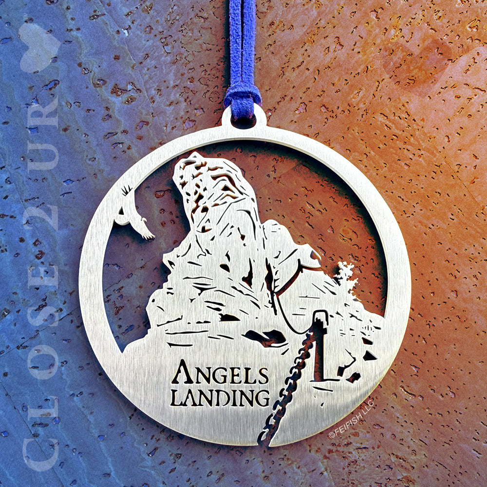 Angels Landing Zion National Park Keepsake Ornament by Close 2 UR Heart