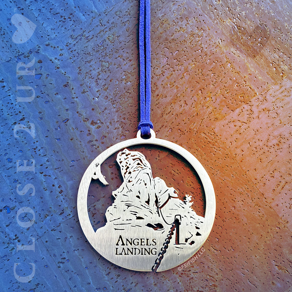 Angels Landing Zion National Park Keepsake Ornament by Close 2 UR Heart