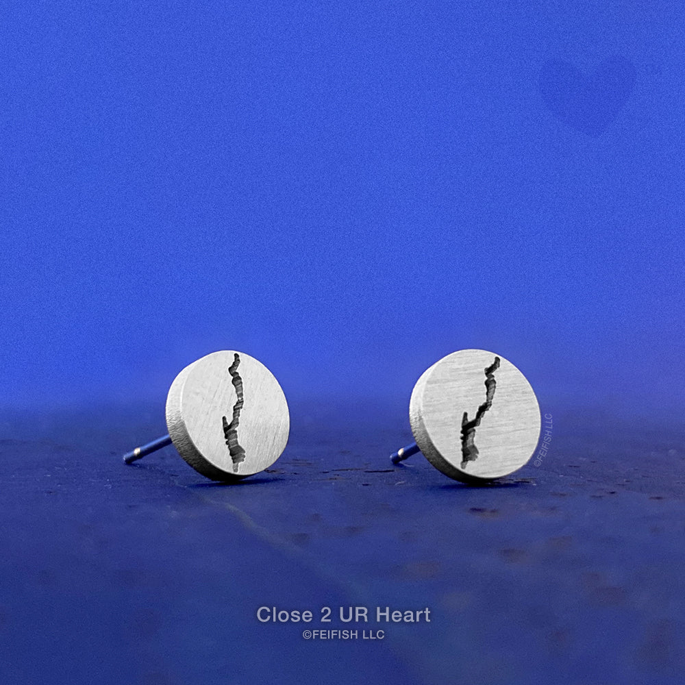Lake George Stud Earrings by Close 2 UR Heart
