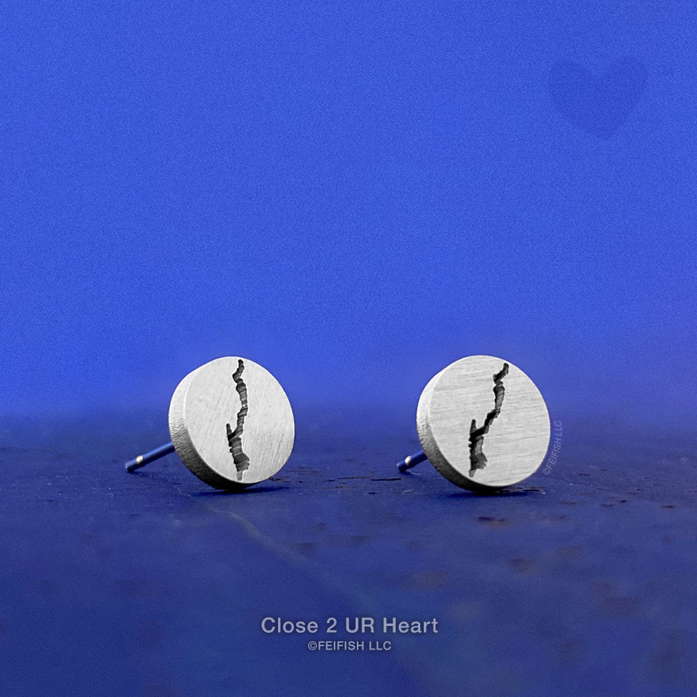 Lake George Stud Earrings by Close 2 UR Heart