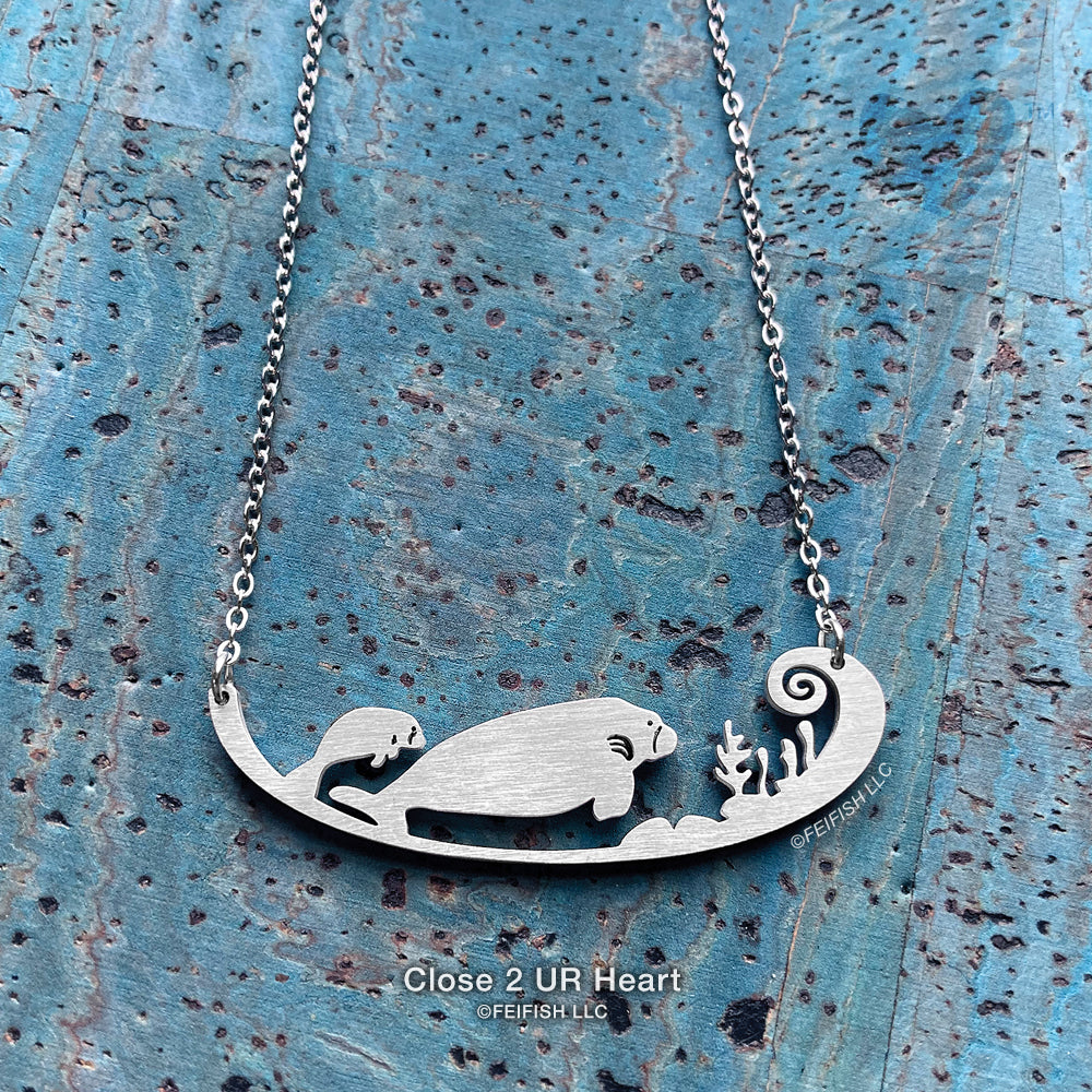 Manatees Necklace by Close 2 UR Heart