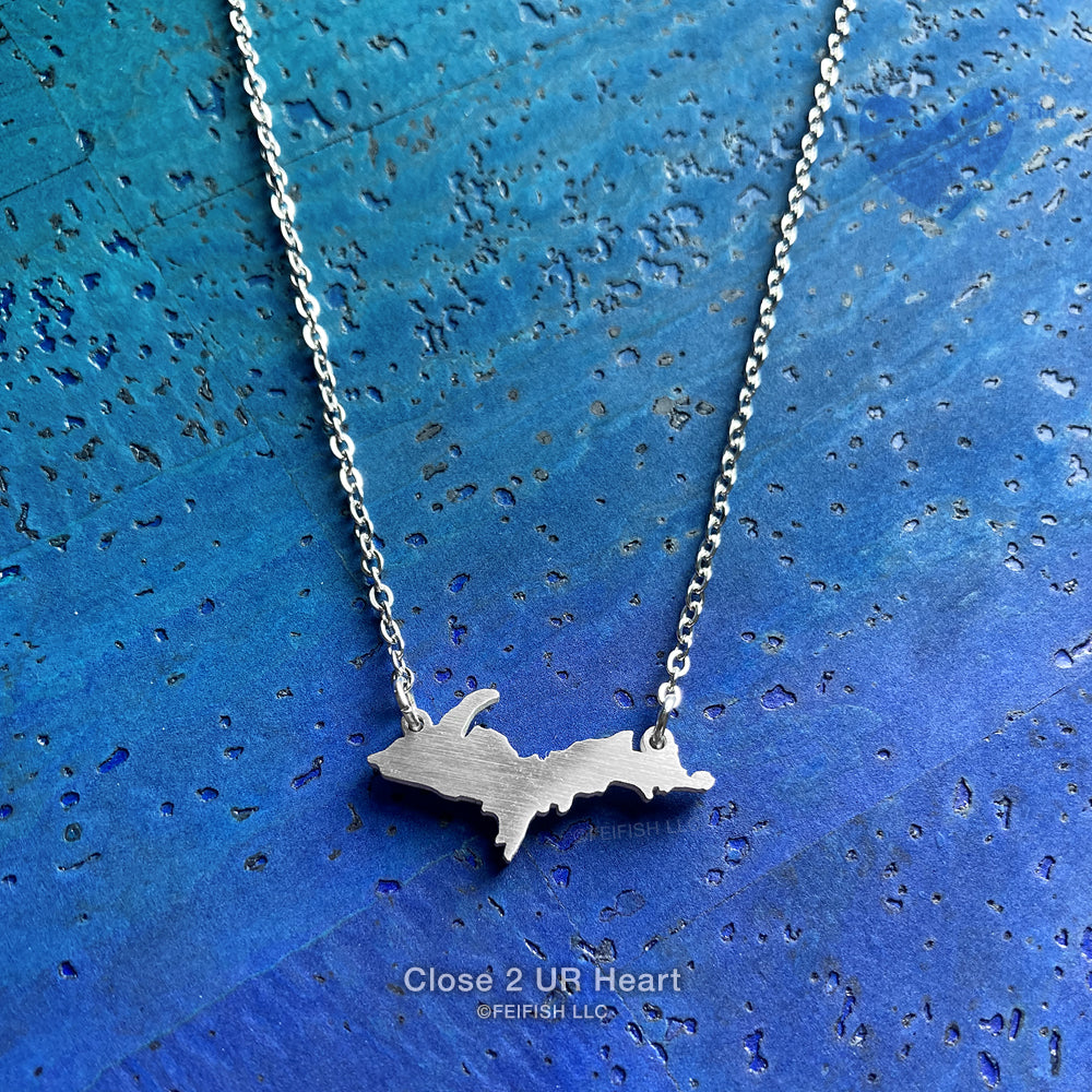 Michigan Upper Peninsula State Map Necklace