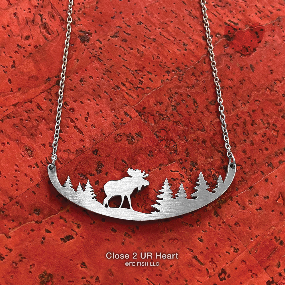 Moose Necklace by Close 2 UR Heart
