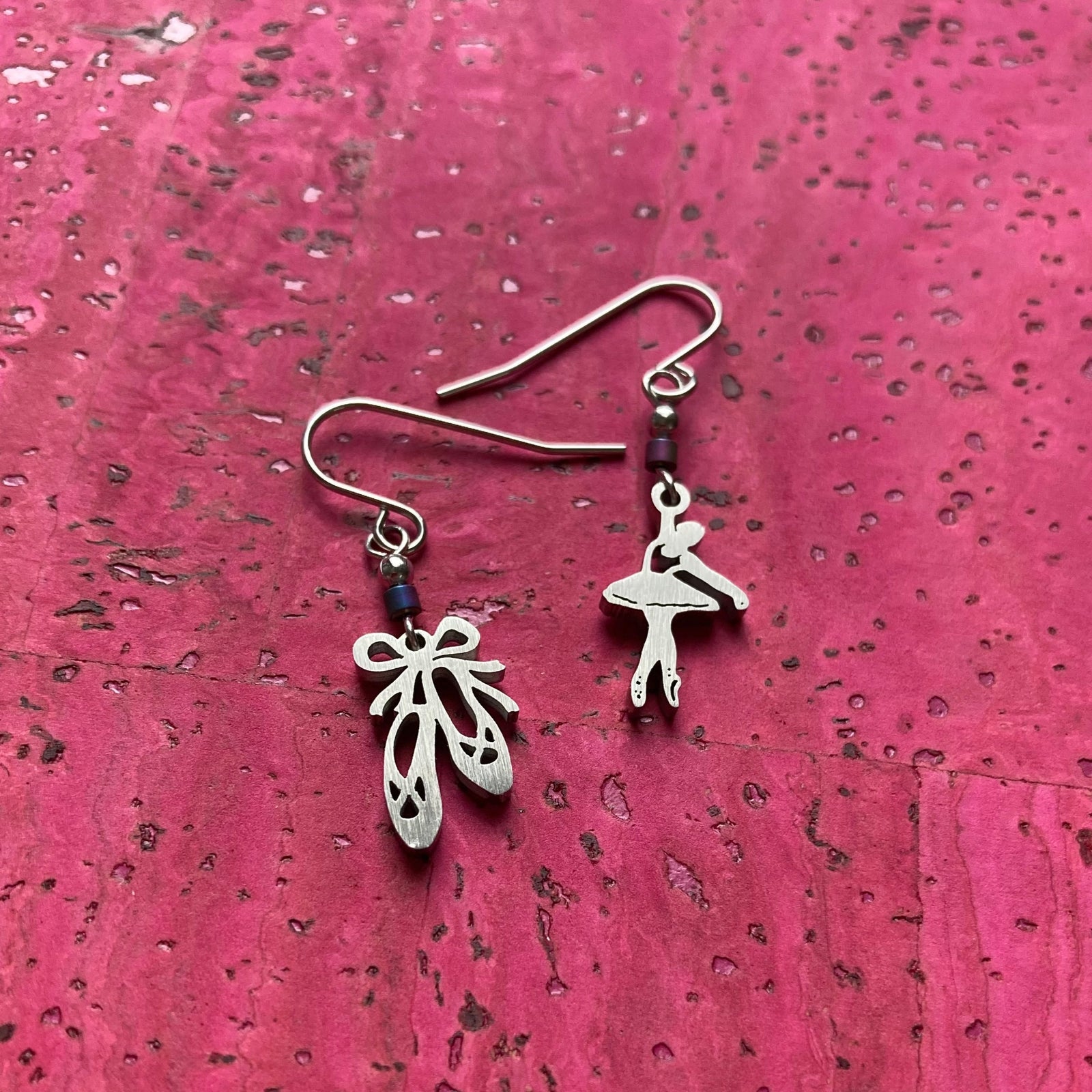 Close 2 UR Heart Ballet Dancer Earrings