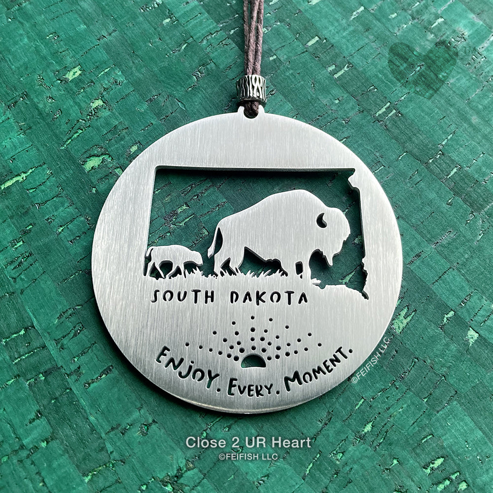 South Dakota Bison Ornament by Close 2 UR Heart