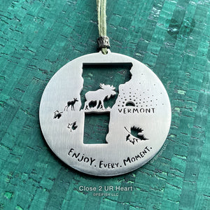 Vermont Moose Ornament by Close 2 UR Heart
