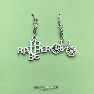 I'd Rather Be Cycling Earrings