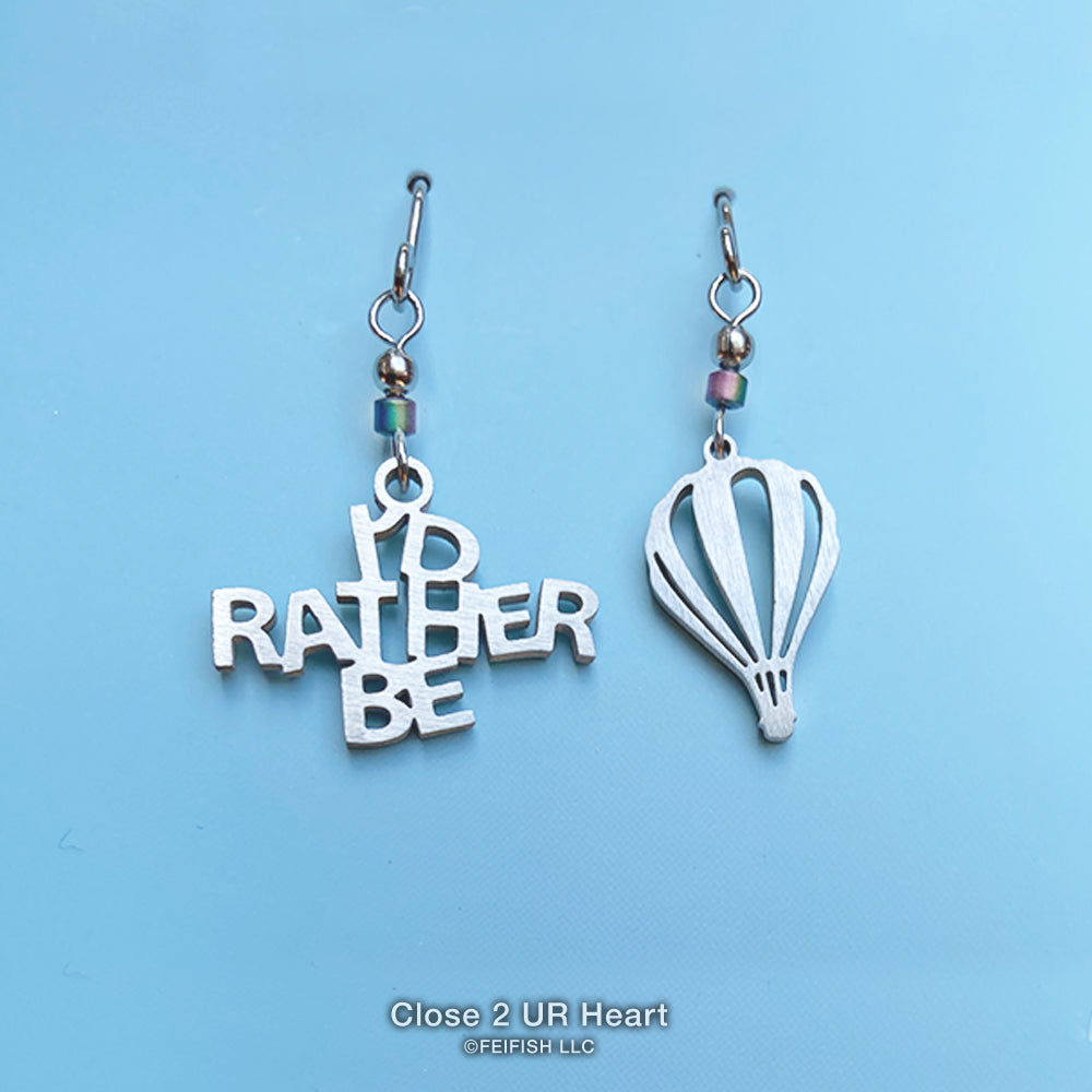 I'd Rather Be Hot Air Ballooning Earrings