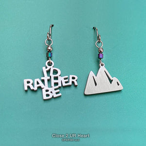 I'd Rather Be Mountaineering Earrings