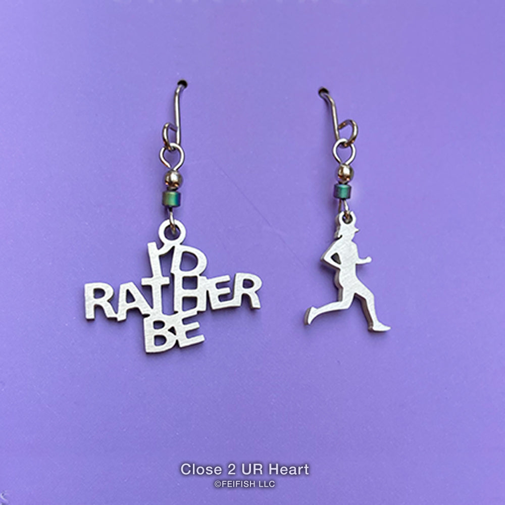 I'd Rather Be Running Earrings