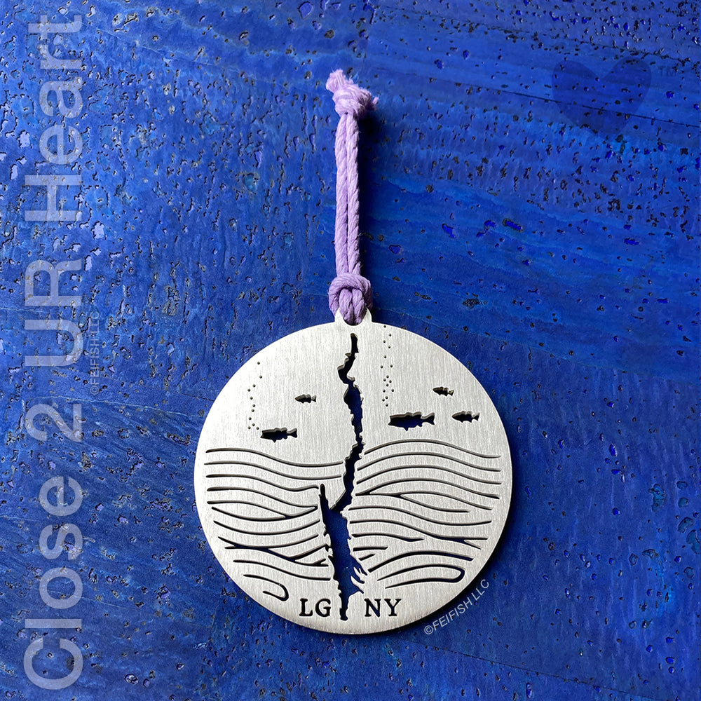 Lake George NY with Bass Fish Ornament Keepsake by Close 2 UR Heart