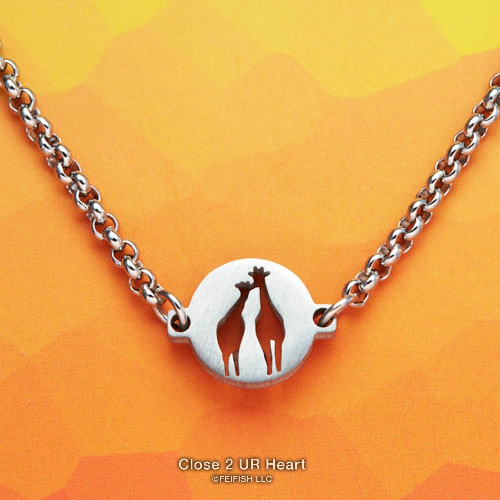 Giraffes Mini-O Bolo Bracelet by Close 2 UR Heart