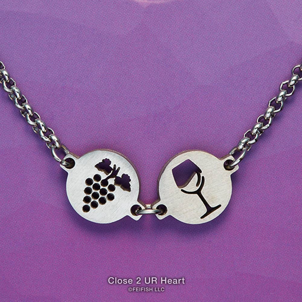 Grapes and Wine Mini-O Bolo Bracelet by Close 2 UR Heart