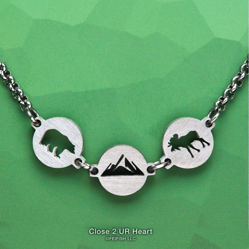 Bear Mountain Moose Mini-O Bolo Bracelet by Close 2 UR Heart