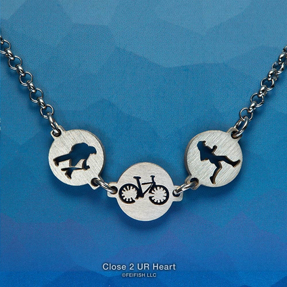 Hiker Bike Runner Mini-O Bolo Bracelet by Close 2 UR Heart