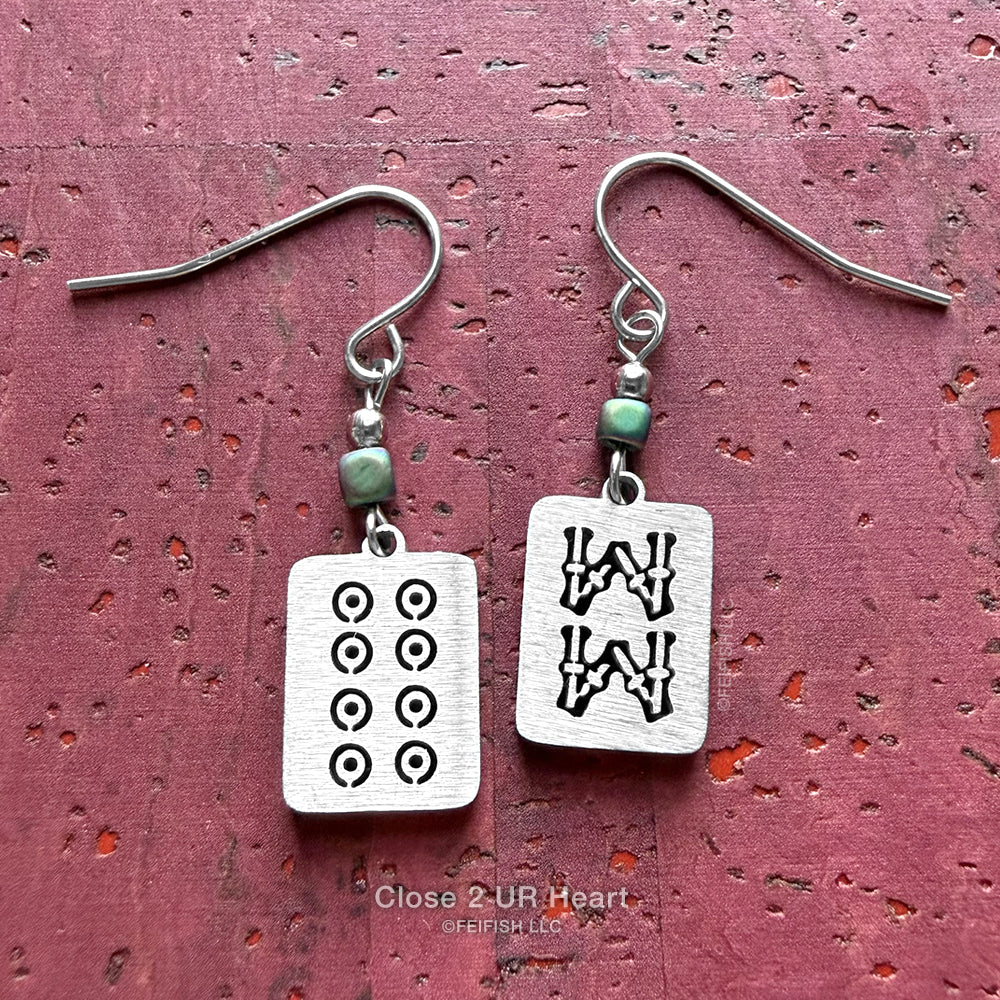 Mahjong Earrings by Close 2 UR Heart