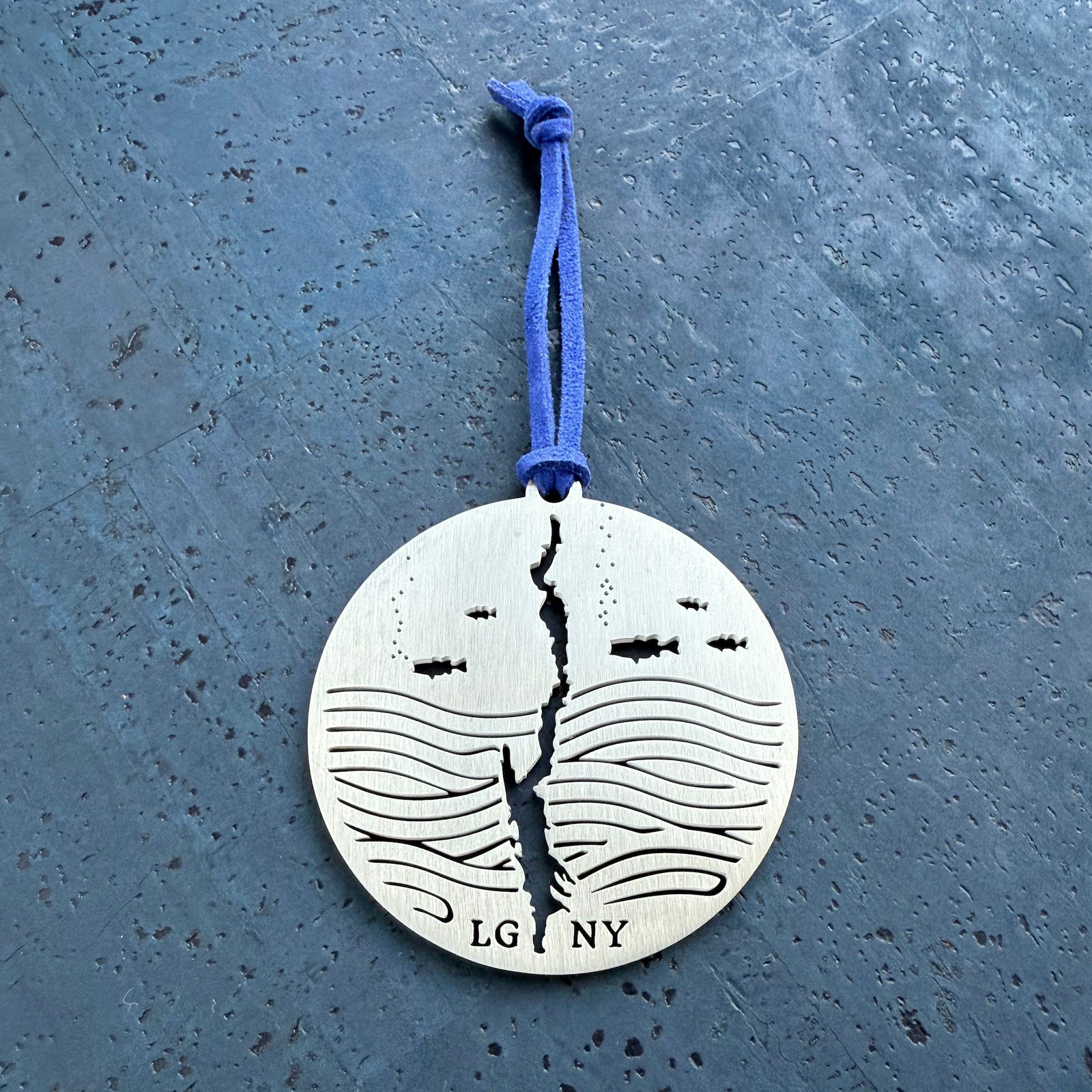 Lake George NY with Bass Fish Ornament Keepsake by Close 2 UR Heart