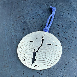 Lake George NY with Bass Fish Ornament Keepsake by Close 2 UR Heart