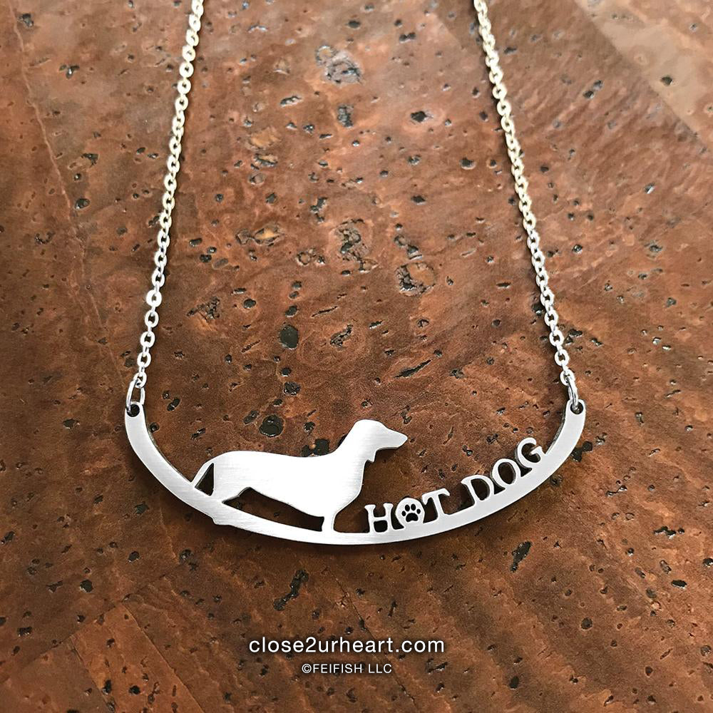 Hot dog hot sale necklace