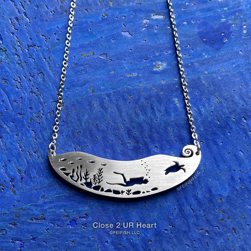 Close 2 UR Heart Diver Necklace