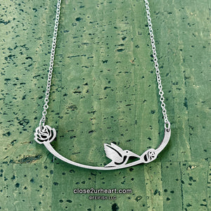 Abstract Hummingbird Necklace