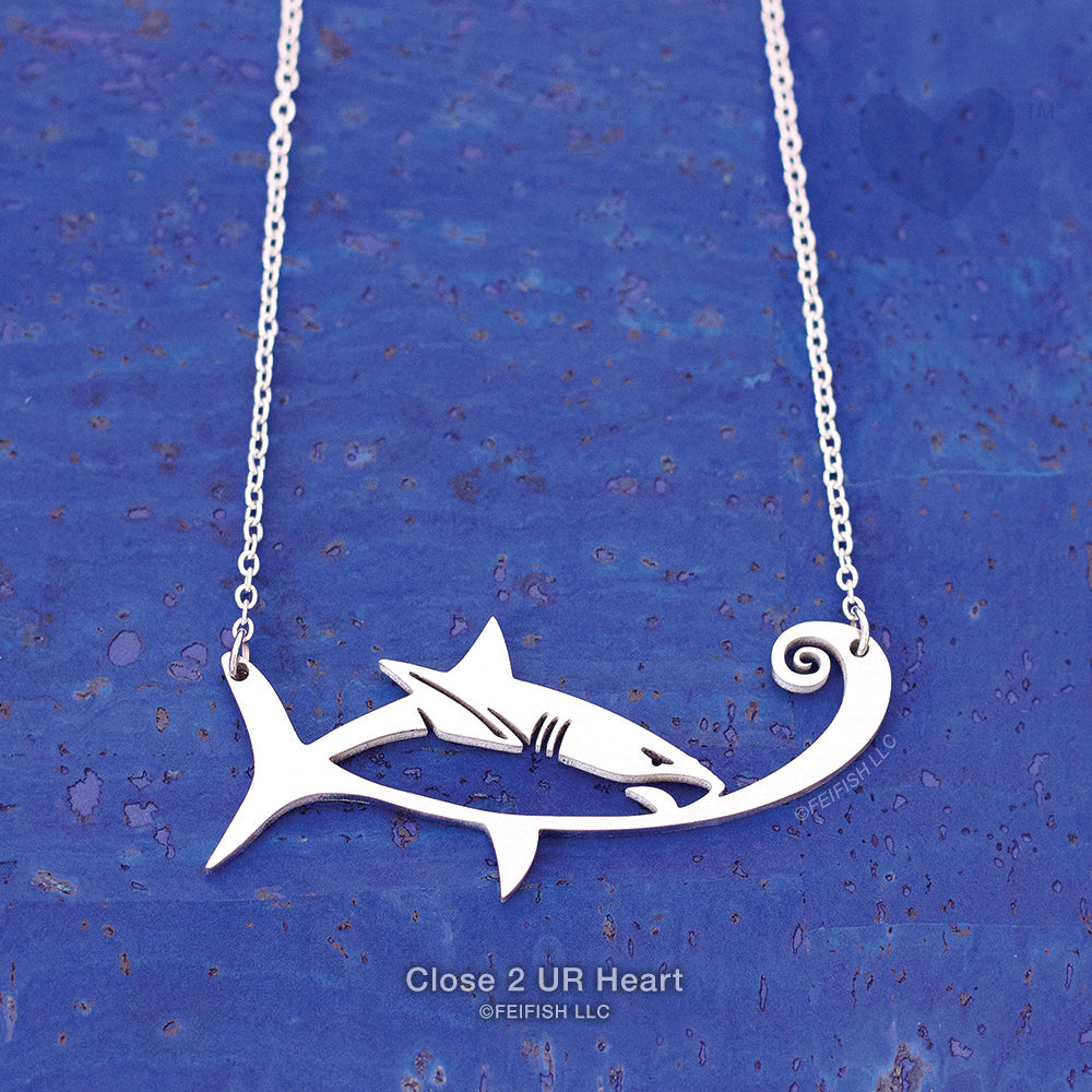 Great White Shark Necklace by Close 2 UR Heart