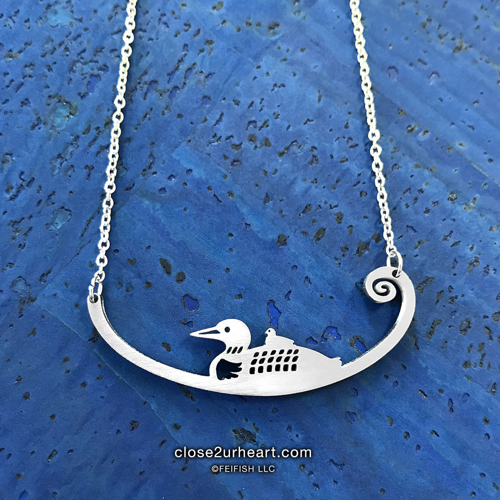Close 2 UR Heart Loons Necklace