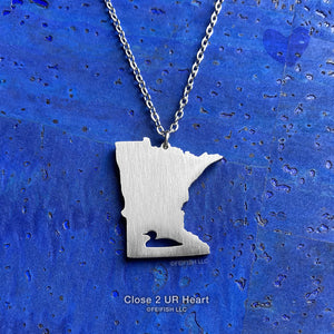 Minnesota Map Necklace by Close 2 UR Heart