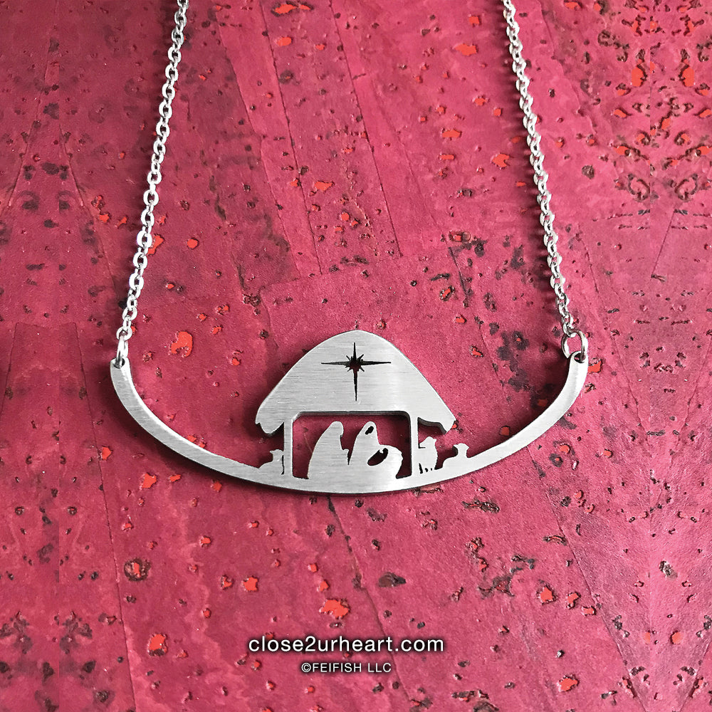 Nativity Scene Necklace by Close 2 UR Heart