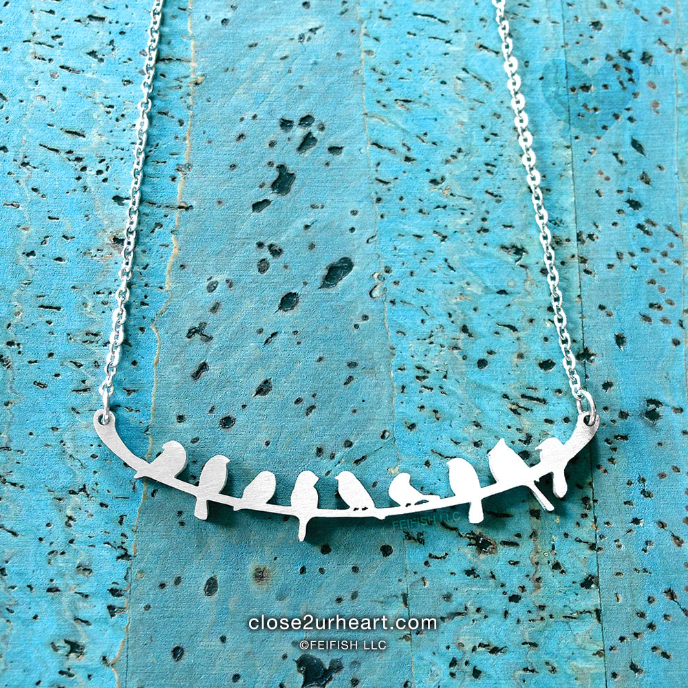 Close 2 UR Heart Birds Online Necklace