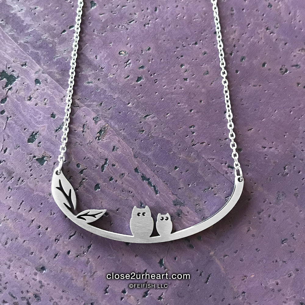 Owls Necklace by Close 2 UR Heart
