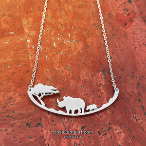 Rhinos Necklace by Close 2 UR Heart