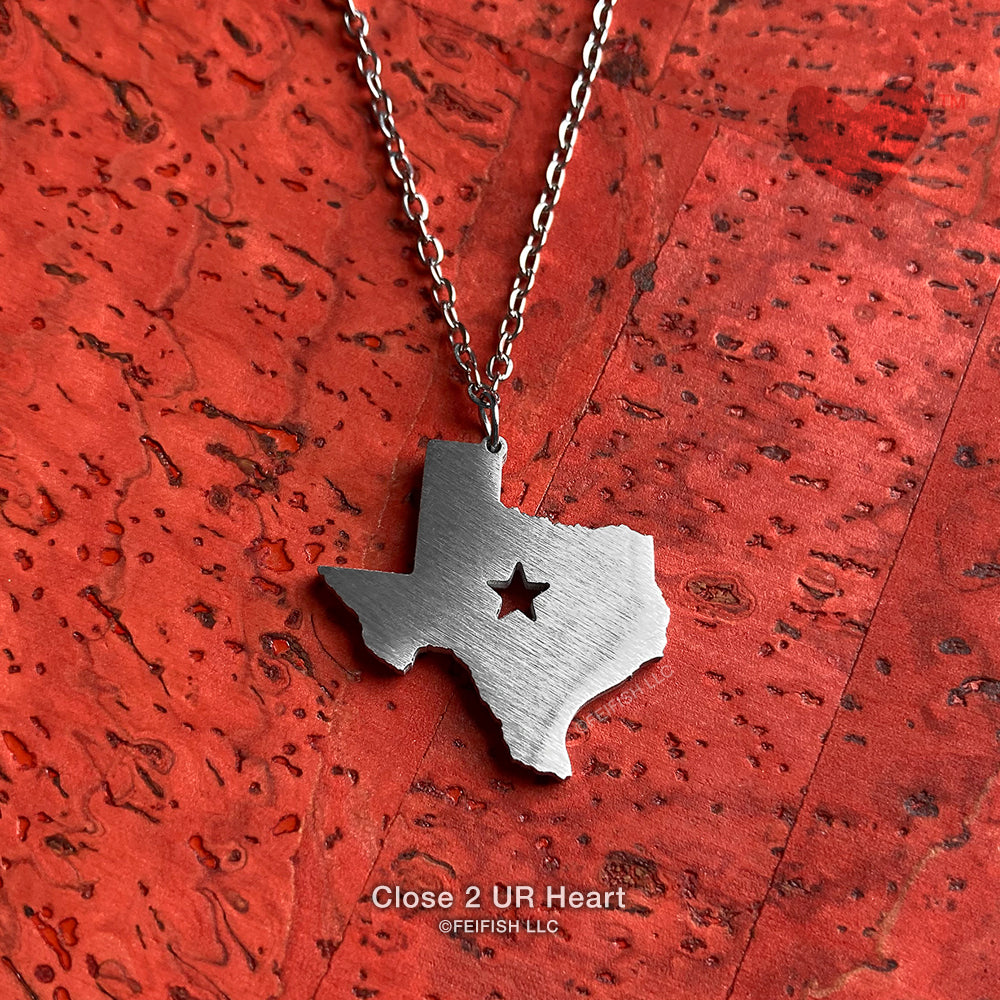 State Necklace Texas State Charm Necklace Sterling Silver State Necklace  with a Heart - Walmart.com