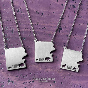 Yellowstone National Park Stainless Steel Necklace