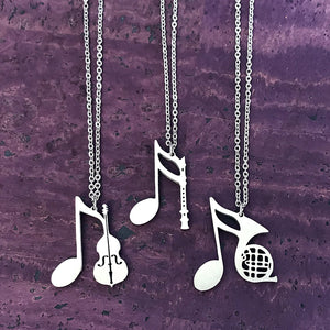 Cello, Clarinet or French Horn Necklace by Close 2 UR Heart