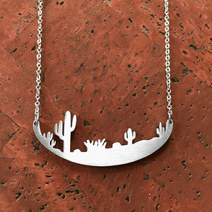 Saguaro Cactus Stainless Steel Necklace