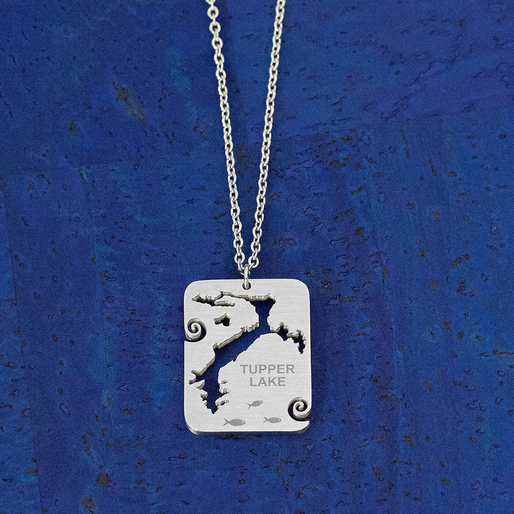 Tupper Lake Stainless Steel Necklace #ADK #Adirondacks