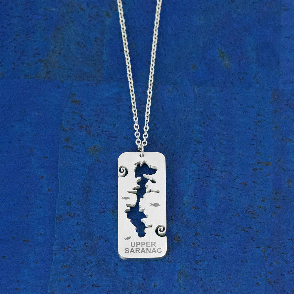 Upper Saranac Lake Stainless Steel Necklace by Close 2 UR Heart #ADK #Adirondacks