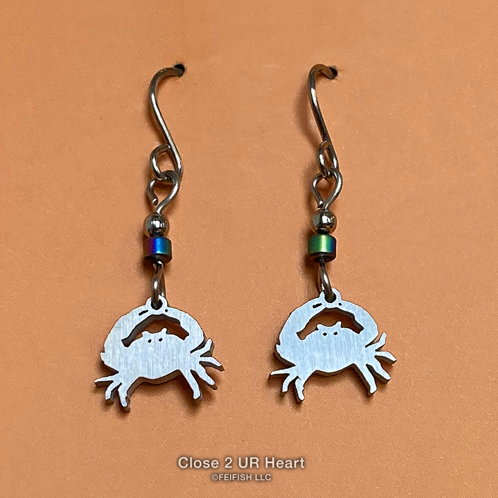 Cute Crabs Stainless Steel Earrings