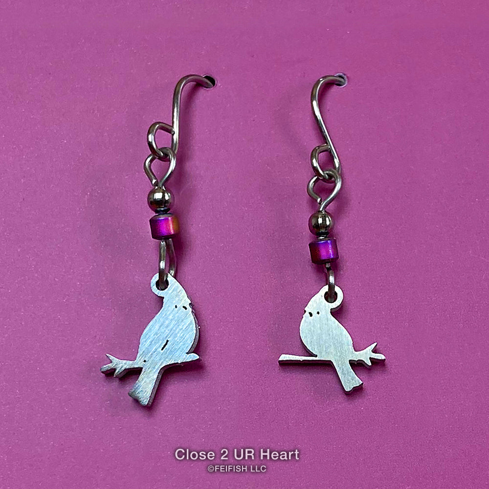 Cardinals Stainless Steel Earrings