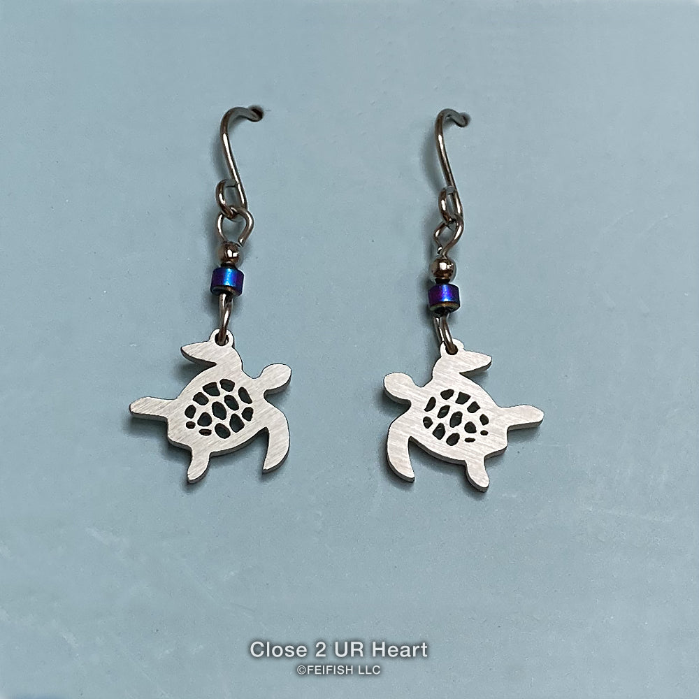 Sea Turtle Stainless Steel Earrings