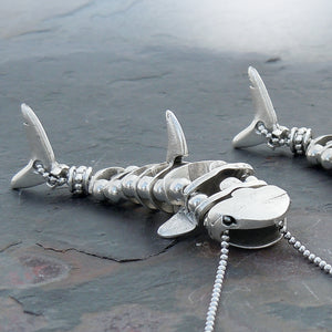 Pewter Great White or Hammerhead Shark Necklace