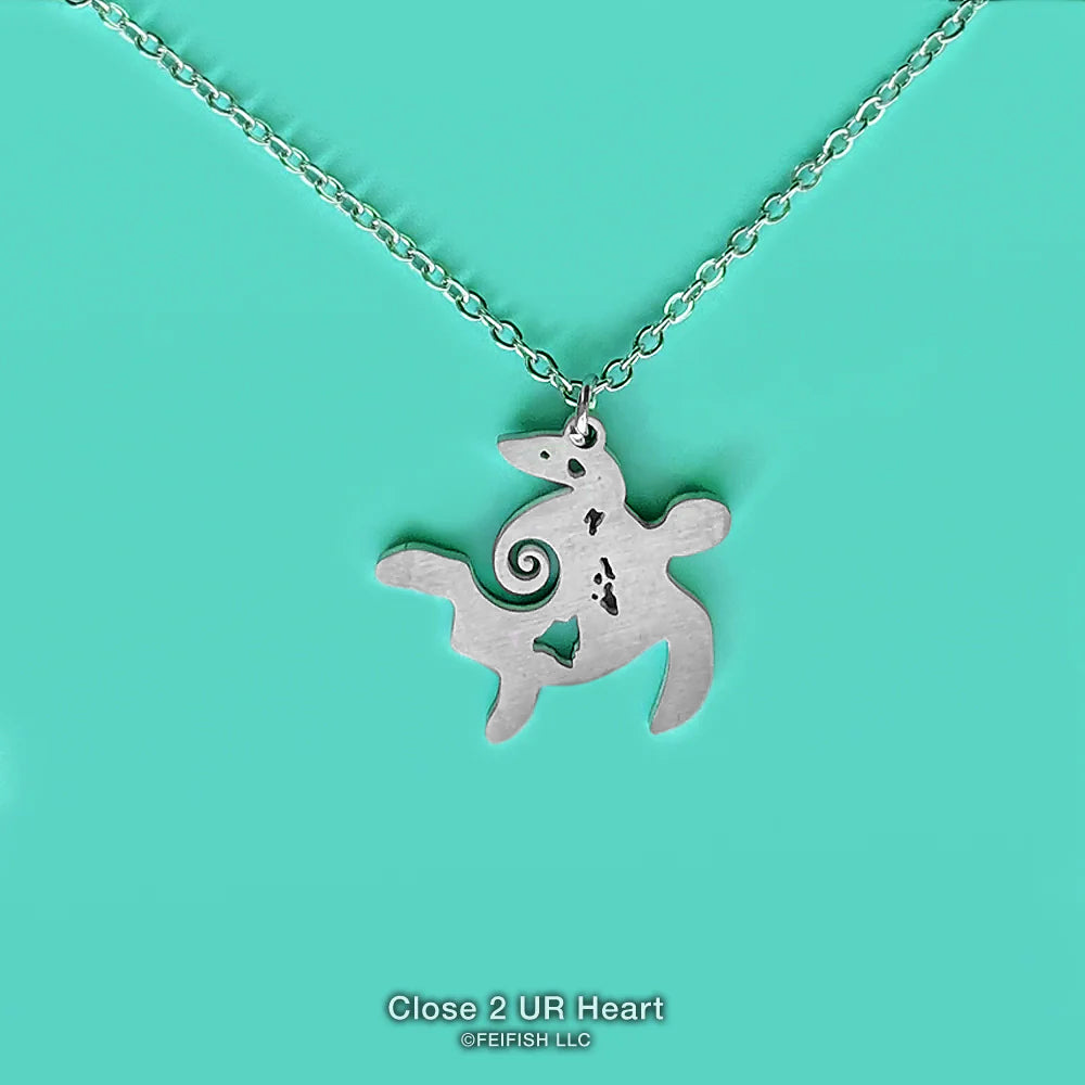 Hawaii State Map Necklace