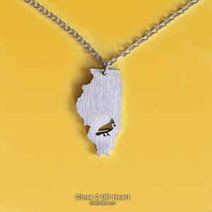 Illinois State Map Necklace