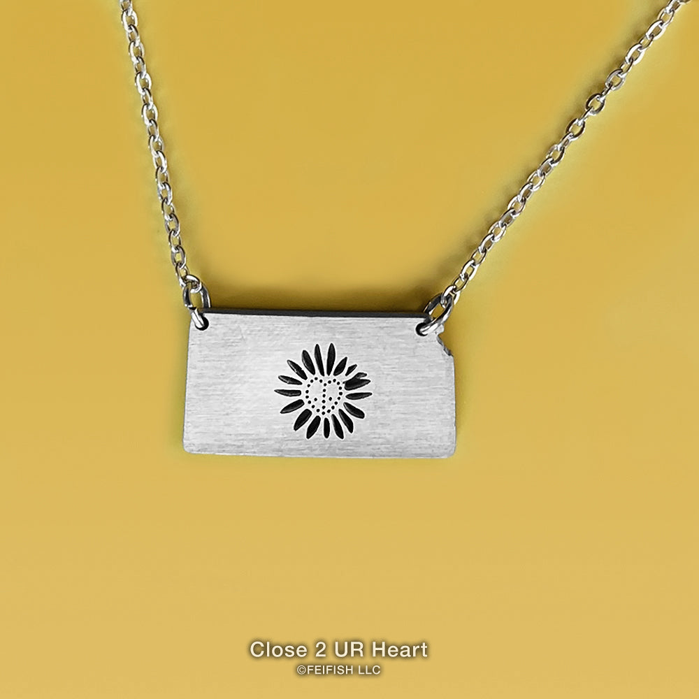 Kansas State Map Necklace