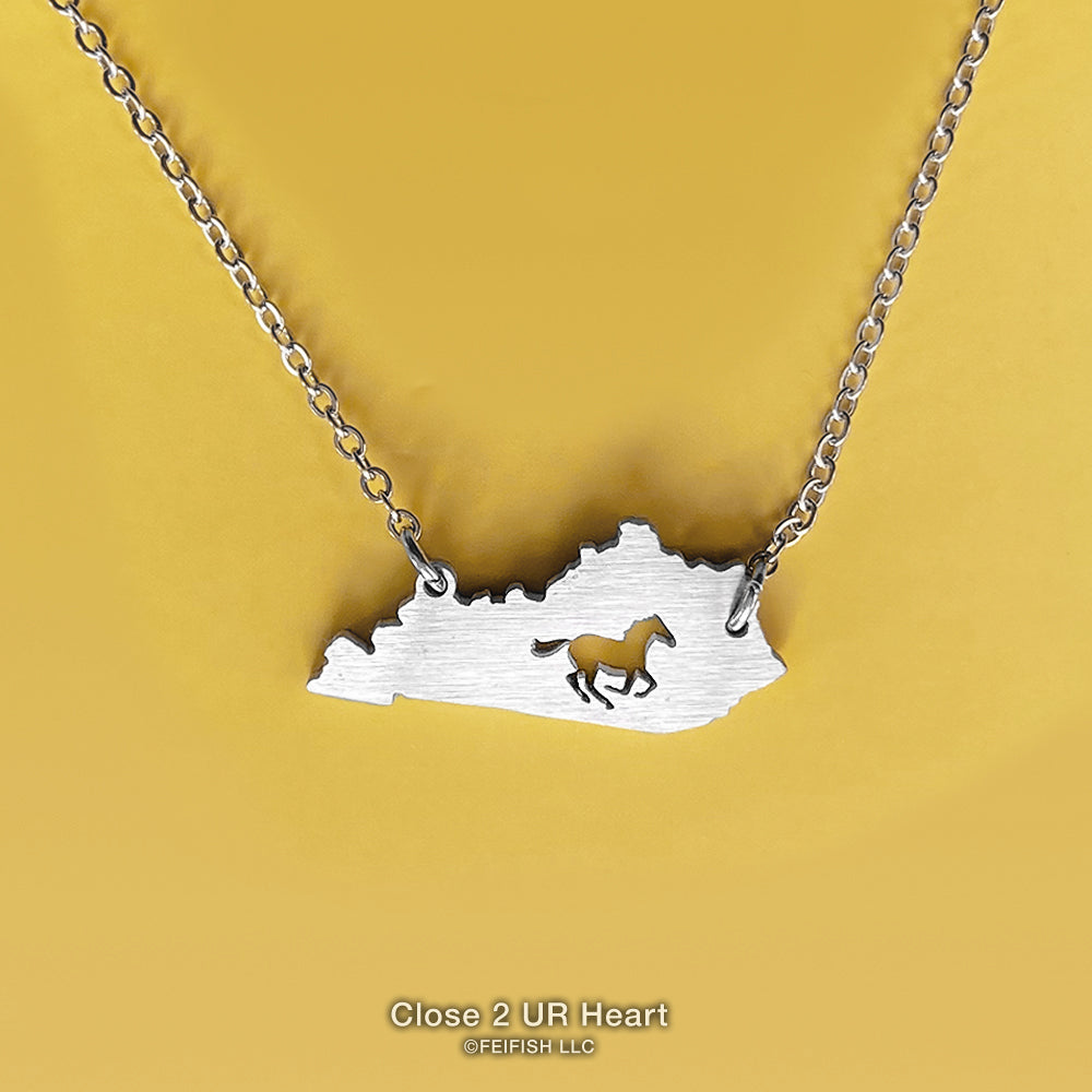 Kentucky State Map Necklace